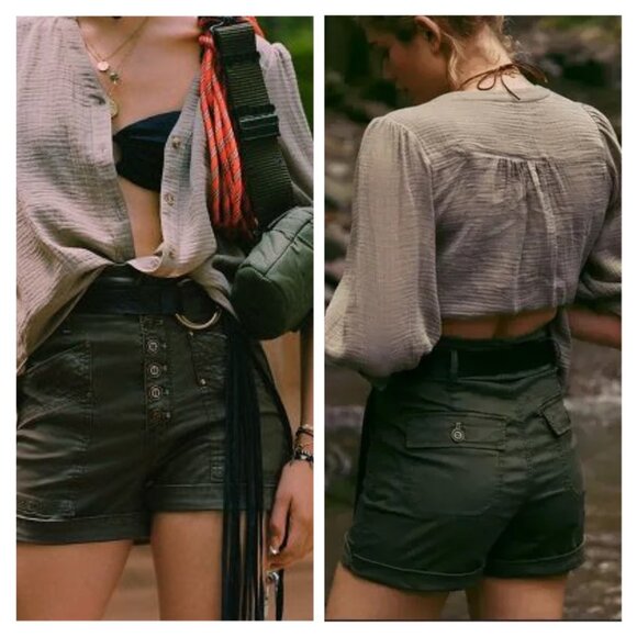 NWT Anthropologie Aviator Cuffed Shorts - Picture 2 of 7